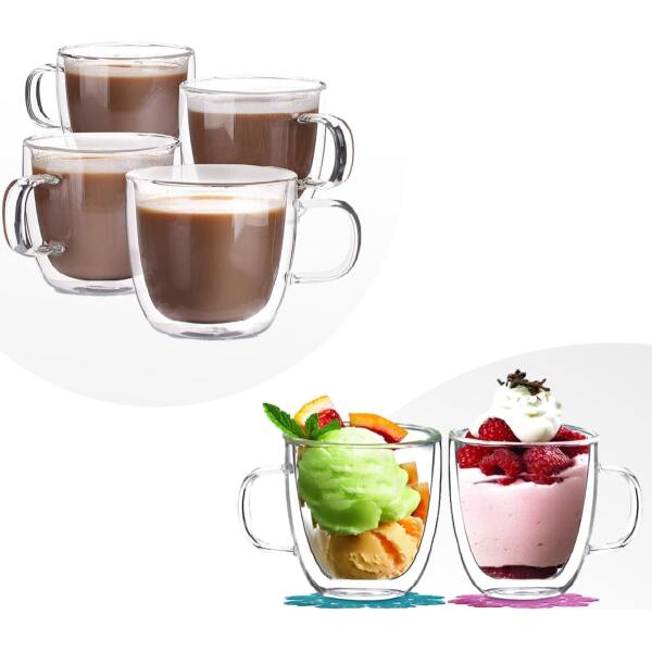 Afbeelding van Vog&Arths - Dubbelwandige Glazen - Theeglazen - 250 ml - 2 stuks - Latte Macchiato / Cappucino Glazen -