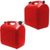 Afbeelding van Brandstof Jerrycan 20 Liter Benzine of Diesel - 20L met tuit en ontluchtingsnippel - Brandstoftank - f44b