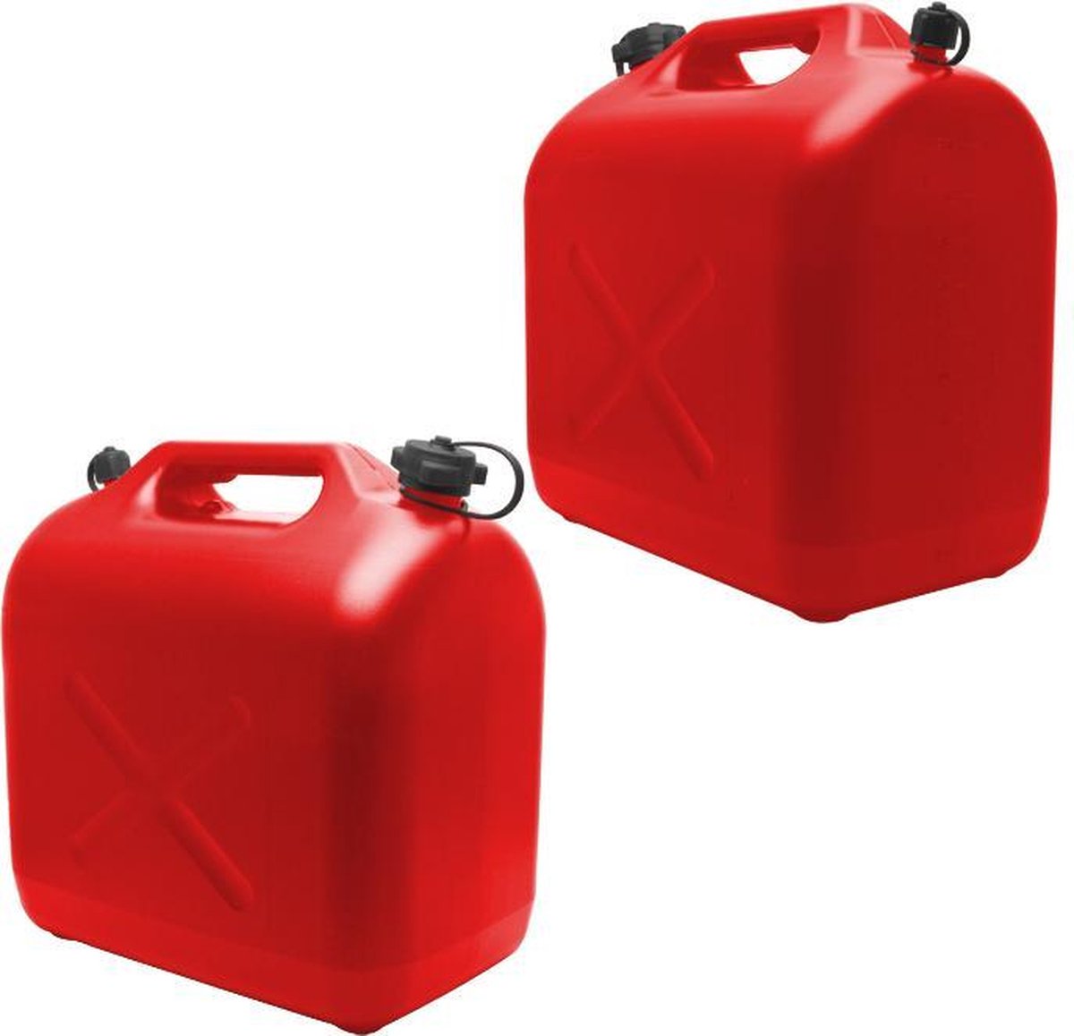 Afbeelding van Brandstof Jerrycan 20 Liter Benzine of Diesel - 20L met tuit en ontluchtingsnippel - Brandstoftank - f44b