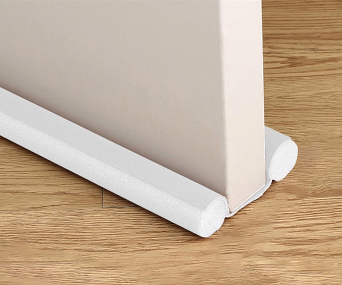 Afbeelding van HSXL Dubbele Tochtstopper voor Deur - 91 cm - Op maat te knippen - Wit - Tochtrol voor binnen Deuren -