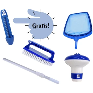 Afbeelding van Complete Zwembad Onderhoud Set Starter - (met 100cm steel) - Schoonmaakset - Schepnet - Chloordrijver -