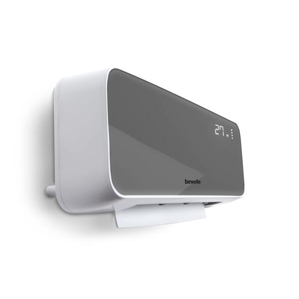 Afbeelding van Slimme Elektrische Verwarming Kachel Wand - Grijs - met WIFI en Smart APP - Hangend met Thermostaat -