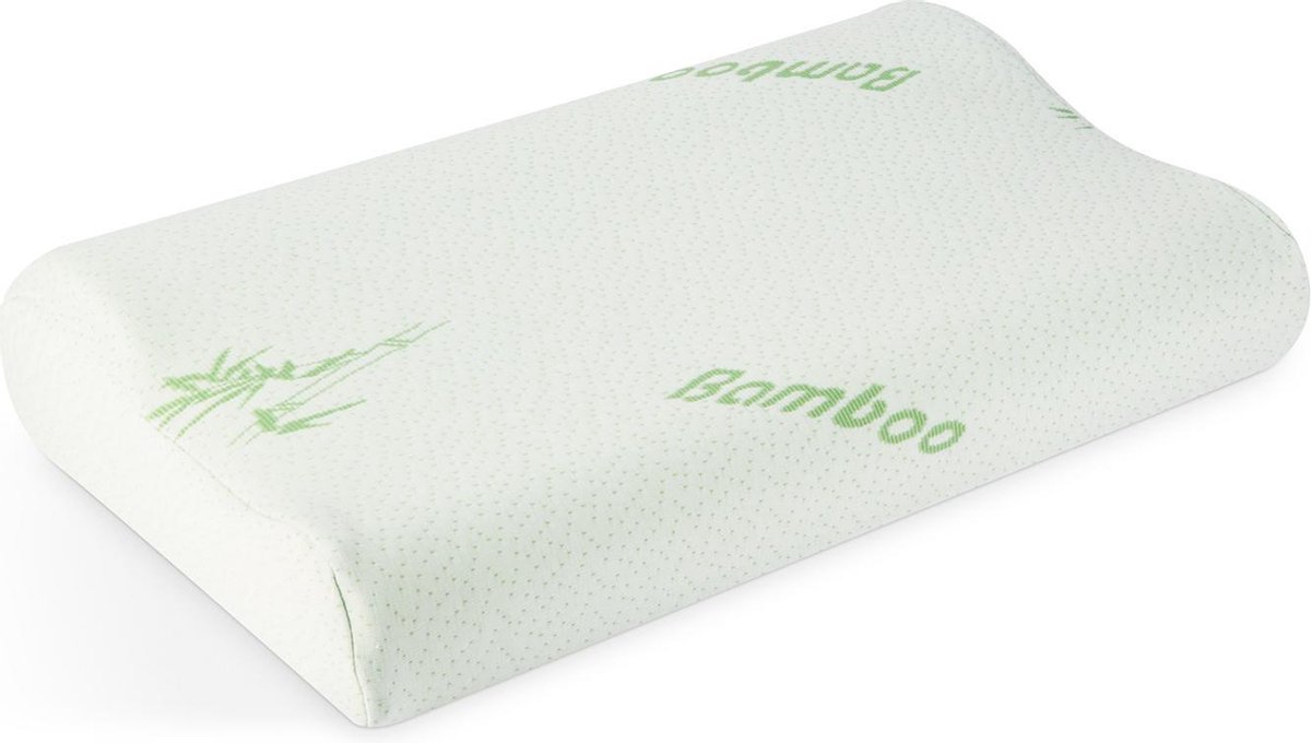 Afbeelding van Bewello® - Ergonomisch Hoofdkussen tegen Nekklachten - Kussen 50x30CM - met Hoes - Ergonomisch Traagschuim