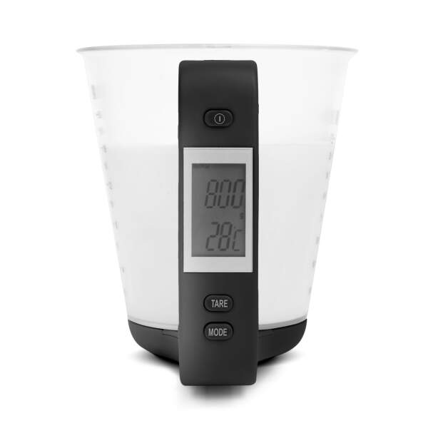 Afbeelding van Keukenweegschaal Digitaal met Kom - max. 1KG / 600ml - Digitale Maatbeker - incl. Gratis Batterij - f7a6 bea3