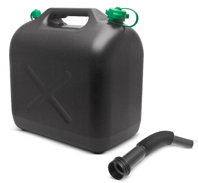 Afbeelding van Brandstof Jerrycan 20 Liter Benzine of Diesel - 20L met tuit en ontluchtingsnippel - Brandstoftank - f7f9
