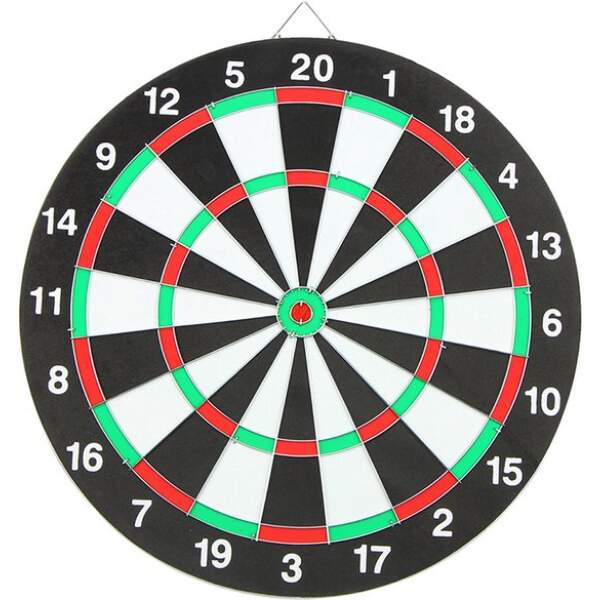 Afbeelding van Dubbelzijdig Dartbord Ø bord 37cm - Met 6 pijlen - fa23 0f87 4f40 aaf8 6aa3b4641fd1