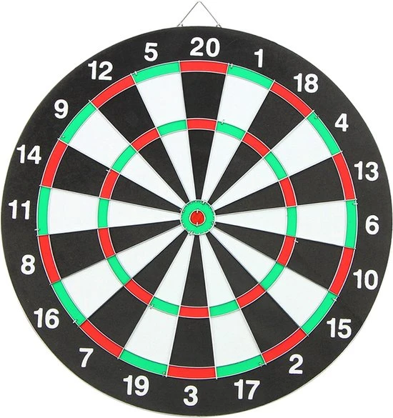 Afbeelding van Dubbelzijdig Dartbord Ø bord 37cm - Met 6 pijlen - fa23 0f87 4f40 aaf8 6aa3b4641fd1