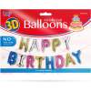 Afbeelding van Happy Birthday Slinger voor Verjaardag - Folie Ballonnen 13 stuks Grote Letterballonnen - Multi Kleur -