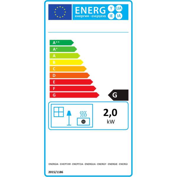 Afbeelding van Elektrische Verwarming Sfeerhaard - Open Haard met Afstandbediening - Gebogen - 950 tot 2000W - Tot 30m2 -