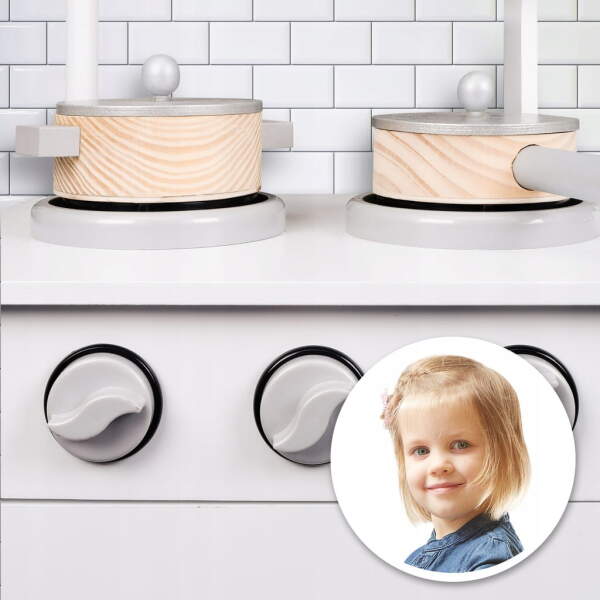 Afbeelding van Houten Keuken Speelgoed - Speelkeuken - Kinderkeuken - Speelkeukentje Inclusief Keukengerei - 85x30x60 cm -