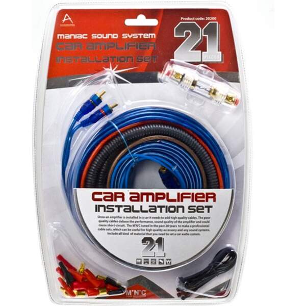 Afbeelding van MNC Subwooferkabels - Subwoofer en Versterker Aansluitset - Kabels voor Auto Subwoofer - 21 delige Kabelset -