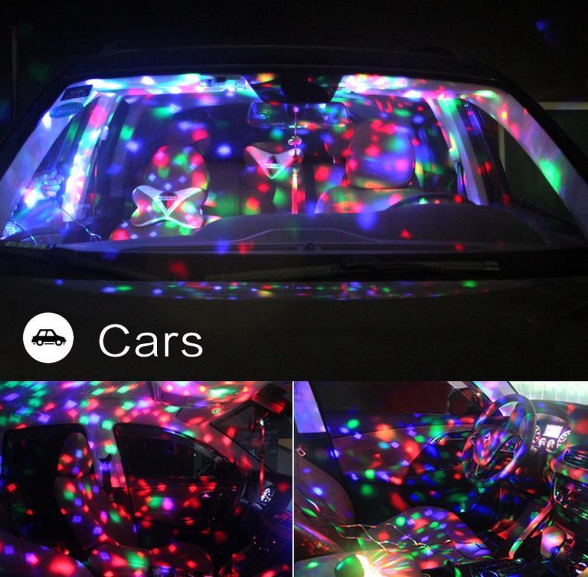 Afbeelding van Mini USB LED Disco Light - USB Discolamp - Feestlicht - Sfeerlicht - Disco Lamp - Auto Disco Verlichting -