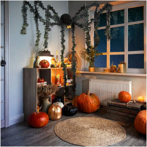 Afbeelding van Halloween decoratie - zwarte spin - papier - 75 x 13 cm 1 Stuks [56582] - 01 56582 web