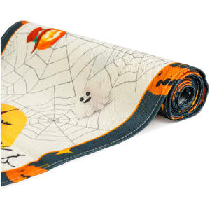 Afbeelding van Halloween decoratie - tafelloper - met Halloween motieven - 184 x 33 cm 1 Stuks [56595A] - 01 56595A web