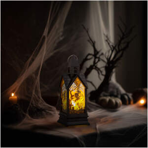Afbeelding van Halloween gloeiende decoratie - heks - gele LED - 17,5 x 6,3 x 6,3 cm - 3 x LR44 1 Stuks [56600A] - 01
