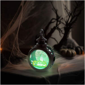 Afbeelding van Halloween lichtgevende decoratie – pompoen – hangend – LED – 8,5 x 13,5 cm 1 Stuks [56602A] - 01