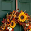 Afbeelding van Herfstdecoratie - deurkranshouder - 30 cm - metaal - matbruin 1 Stuks [59005] - 01 59005 web