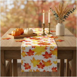 Afbeelding van Herfstdecoratie - tafelloper - 120 x 33 cm - polyester 1 Stuks [59010] - 01 59010 web