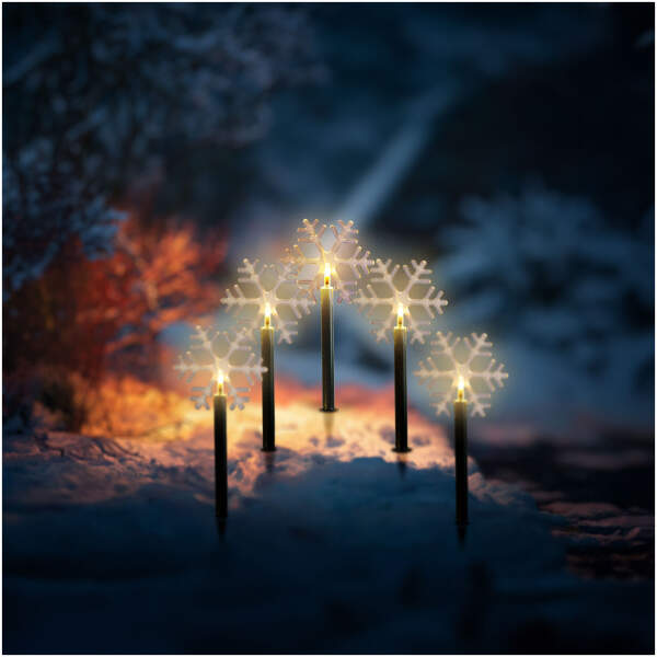 Afbeelding van Kerstlamp – 5 LED – ijskristal – 34,5 cm – warm wit – 3 x AA 1 Stuks [59764] - 01 59764 web