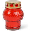 Afbeelding van Glazen waxinelichthouder met metalen dop, Glaskleur: rood, Dopkleur: goud - 10 cm 10 Stuks [TW1011] - 01