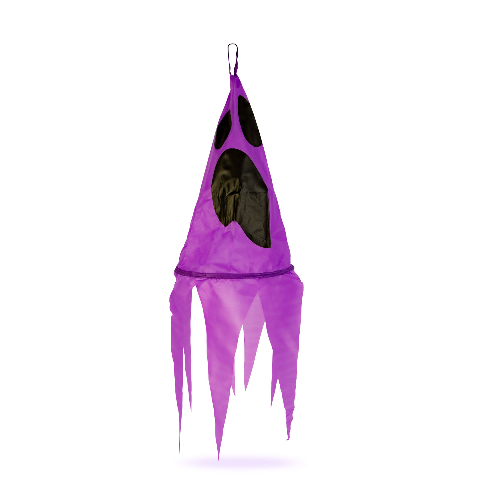 Afbeelding van Halloween verlichtingsdecoratie - spook - paars - 10 kleuren LED's - ophangbaar - 2 x 2032 - 75x20 cm 1