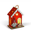 Afbeelding van Kerst LED decoratie - huis met kabouter - warm witte LED, rood - 7,5 x 5 x 10 cm - 2 soorten 1 Stuks [59746]