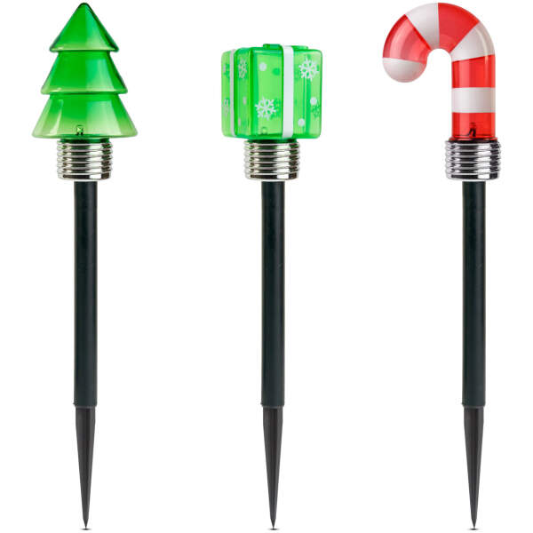 Afbeelding van Kerstzonnelamp – LED – cadeau, kerstboom, zuurstok – 37 x 7 x 7 cm 1 Stuks [59761] - 02 59761 web