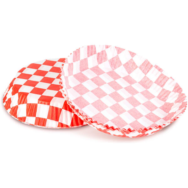 Afbeelding van Bakpapier voor de airfryer - voor olievrij koken - geruit, rond - 20 cm - 50 stuks / pak 1 Stuks [BW1032A] -