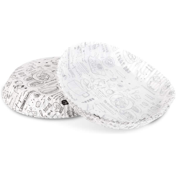 Afbeelding van Bakpapier voor de airfryer - voor olievrij koken - met patroon, rond - 20 cm - 50 stuks / pak 1 Stuks