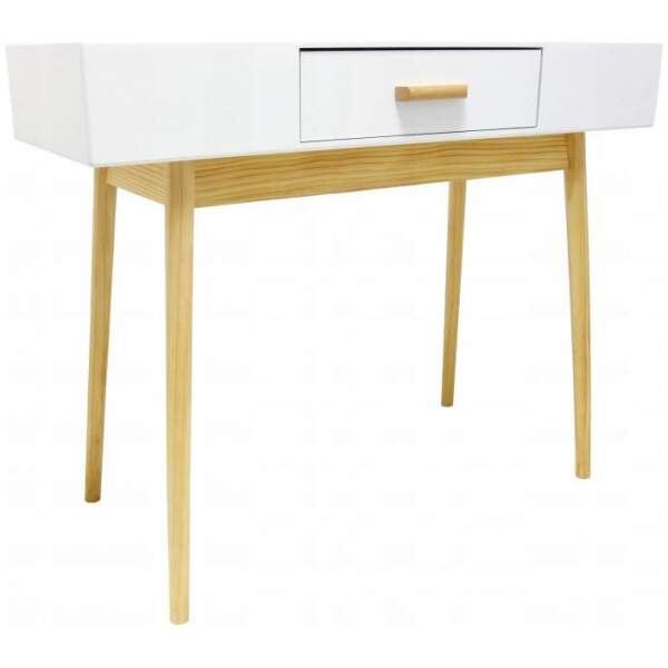 Afbeelding van Tafel met 2 lades "Scandinavia" 90 x 40 x 79 cm – wit 1 Stuks [DA00366B] - 02 DA00366B web COU8163