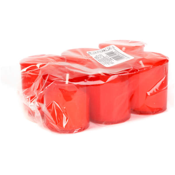 Afbeelding van 6 stuks kaarsinzetstukken, kleur: rood - Ø4,3 cm 1 Stuks [TW1001] - 02 TW1001 web