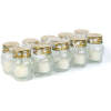 Afbeelding van Glazen waxinelichthouder met metalen deksel, Glaskleur: wit, Dekselkleur: goud - 10 cm 10 Stuks [TW1010] - 02
