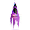 Afbeelding van Halloween verlichtingsdecoratie - spook - paars - 10 kleuren LED's - ophangbaar - 2 x 2032 - 75x20 cm 1