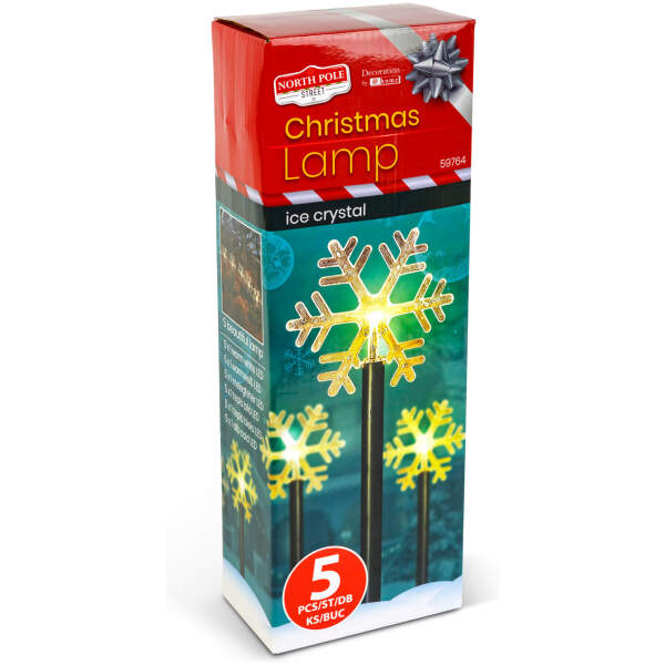 Afbeelding van Kerstlamp – 5 LED – ijskristal – 34,5 cm – warm wit – 3 x AA 1 Stuks [59764] - 03 59764 web