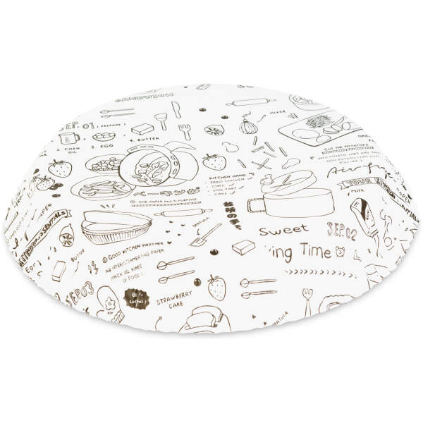 Afbeelding van Bakpapier voor de airfryer - voor olievrij koken - met patroon, rond - 20 cm - 50 stuks / pak 1 Stuks