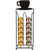 Afbeelding van Metalen koffiecapsulehouder – voor 28 Nespresso-capsules – 125 x 115 x 340 mm – matzwart 1 Stuks
