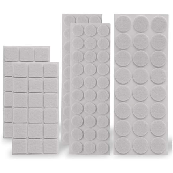 Afbeelding van 120x Premium Viltjes Stoelpoten - Wit - Zelfklevend Anti Kras Meubelvilt voor Meubels - 120 stuks - Rond en