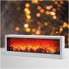 Afbeelding van Bewello - Mobiele Elektrische Sfeerhaard voor op een schouw of tafel - WIT - Open Haard met LED-vlameffect -