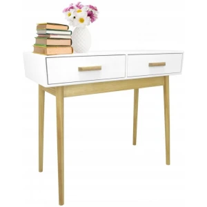Afbeelding van Tafel met 1 lade "Scandinavia" – 100 x 40 x 79 cm – wit 1 Stuks [DA00366C] - DA00366C web