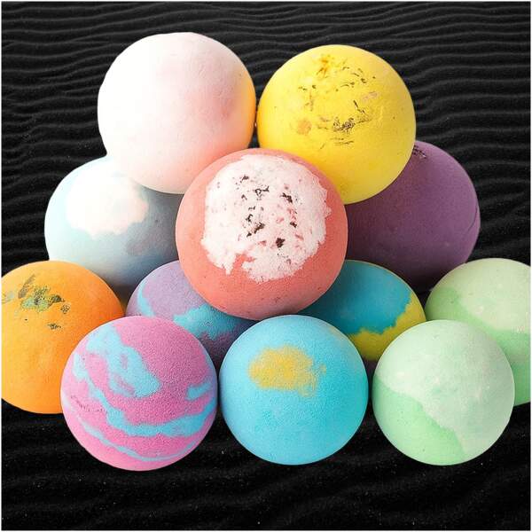 Afbeelding van 12x Bruisballen Bad + Badbom Opener Cadeauset (Badbommen/Bath Bombs) – 12 Stuks – Badballen Handgemaakt,