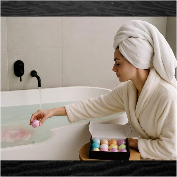 Afbeelding van 12x Bruisballen Bad + Badbom Opener Cadeauset (Badbommen/Bath Bombs) – 12 Stuks – Badballen Handgemaakt,