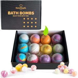 Afbeelding van 12x Bruisballen Bad + Badbom Opener Cadeauset (Badbommen/Bath Bombs) – 12 Stuks – Badballen Handgemaakt,