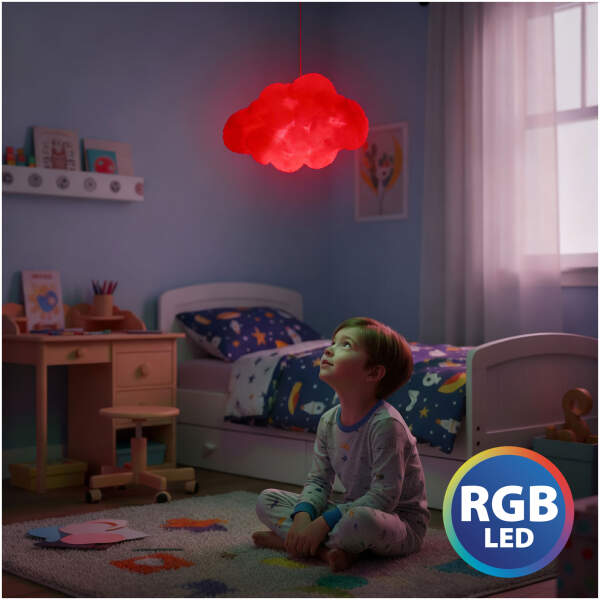 Afbeelding van Magische Wolklamp - 16 RGB LED - 3 x AAA - 25 x 20 x 15 cm 1 Stuks [20259] - 01 20259 web