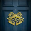 Afbeelding van Kerstversiering, strik, hangend, glitter, goud, 35 cm 1 Stuks [59705A] - 01 59705A web
