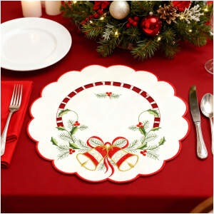 Afbeelding van Kersttafelkleed - geborduurd - 29 cm - 3 soorten 1 Stuks [59723] - 01 59723 web