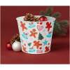 Afbeelding van Kerstdecoratie - metalen bloempot, emmer - peperkoek - 13 x 11 cm 1 Stuks [59733A] - 01 59733A web