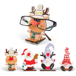 Afbeelding van Kerstdecoratie - tafelglazenhouder - 14 x 10 cm - 4 soorten 1 Stuks [59738] - 01 59738 web