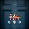 Afbeelding van Kerstdecoratie - hangend - hout - met bel - 23 x 20 cm - 2 soorten 1 Stuks [59742] - 01 59742 web