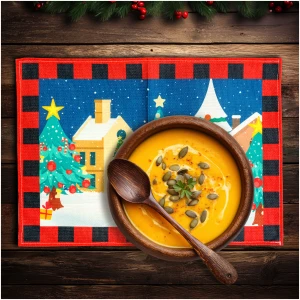 Afbeelding van Kerst placemat - Kerstman - 46 x 32 cm 1 Stuks [59749A] - 01 59749A web
