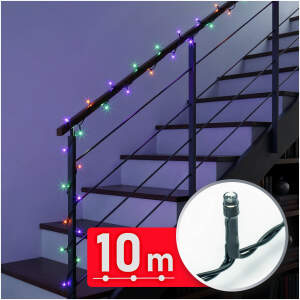 Afbeelding van Lichtsnoer – 10 m – veelkleurig – 200 LED – 220–240 V – 6 W – groene kabel 1 Stuks [59767] - 01